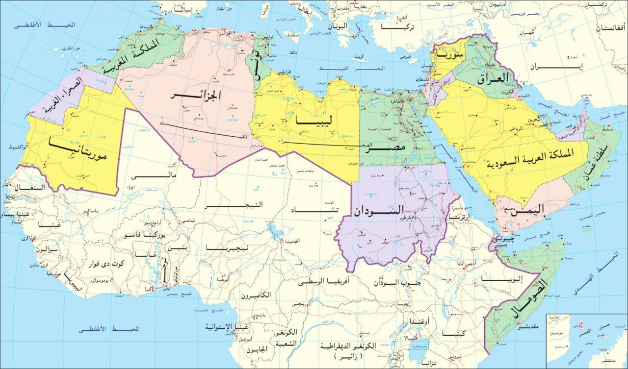 خريطة العالم بالعربي - اوضح الخرائط العربية 2005 7