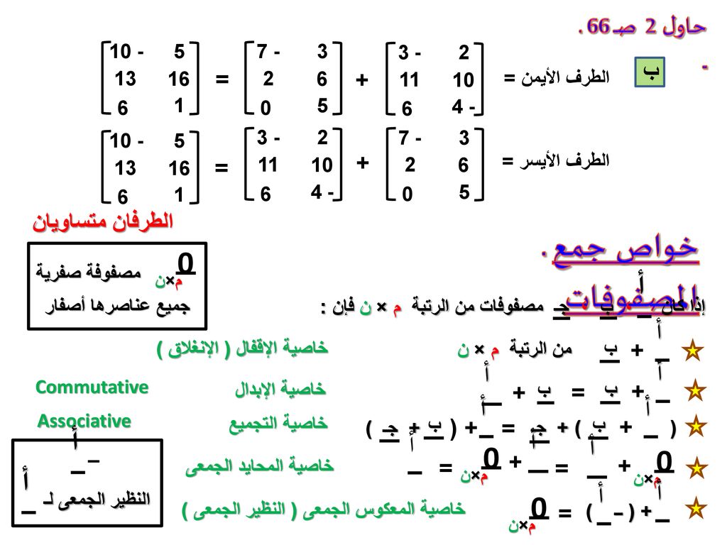 بحث عن المصفوفات - اهم درس فى الثانوية 2487 7