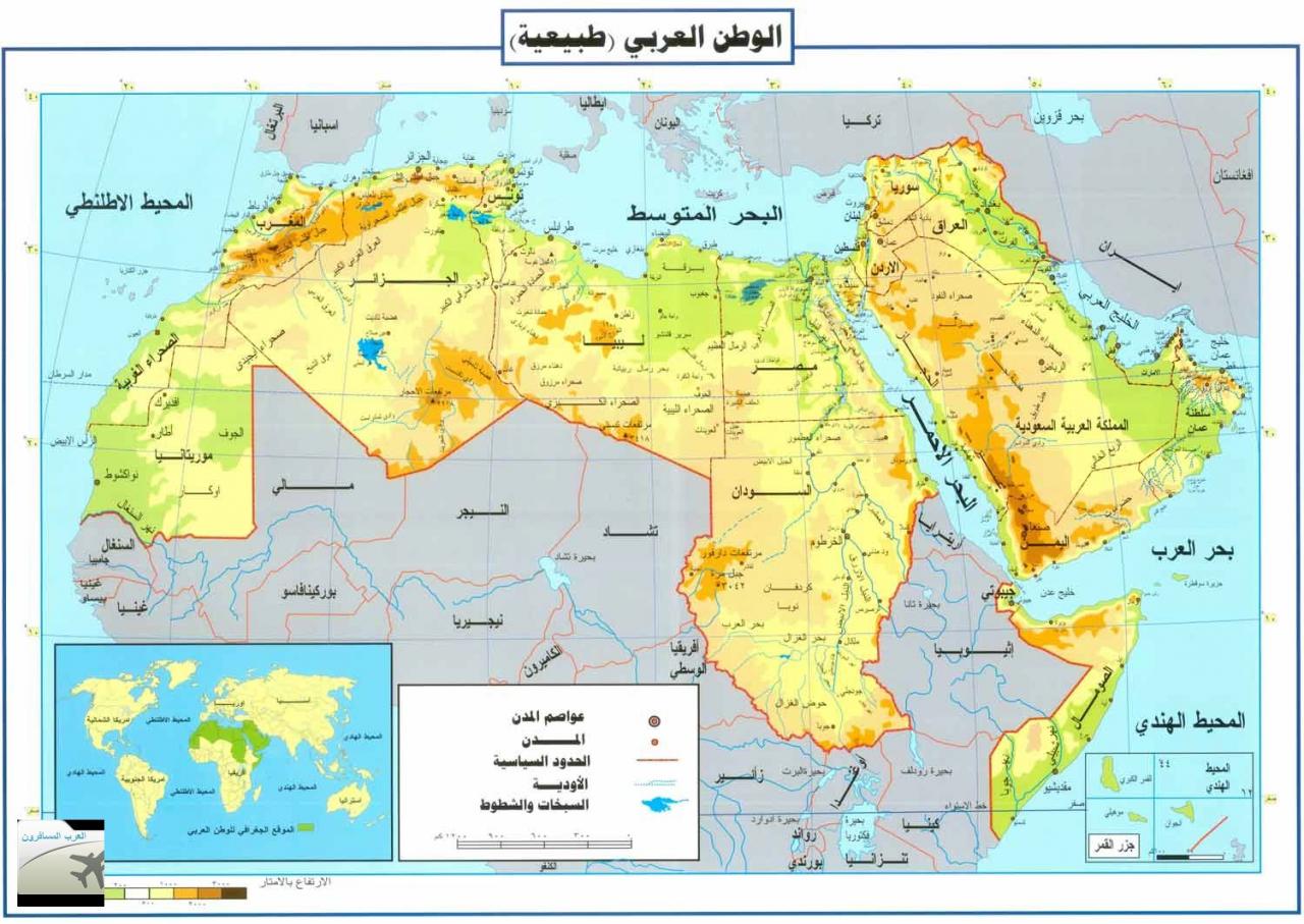 خريطة العالم بالعربي - اوضح الخرائط العربية 2005