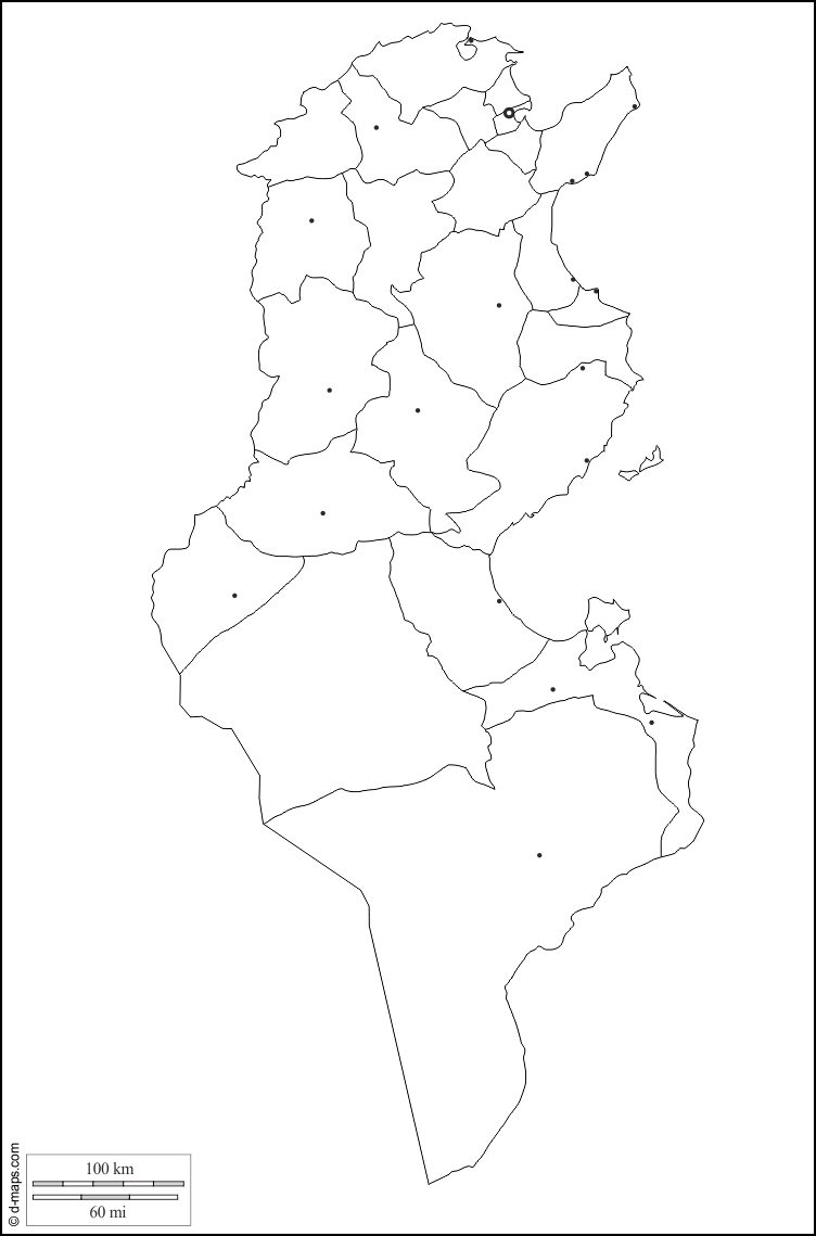 خريطة تونس بالتفصيل - اكثر الخرائط المفصلة 2127 1